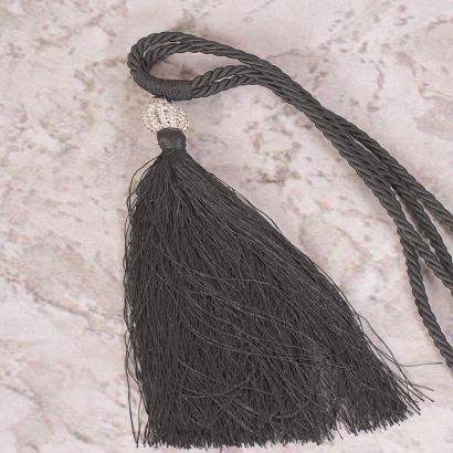 Sznur dekoracyjny do zasłon MOLY stalowy