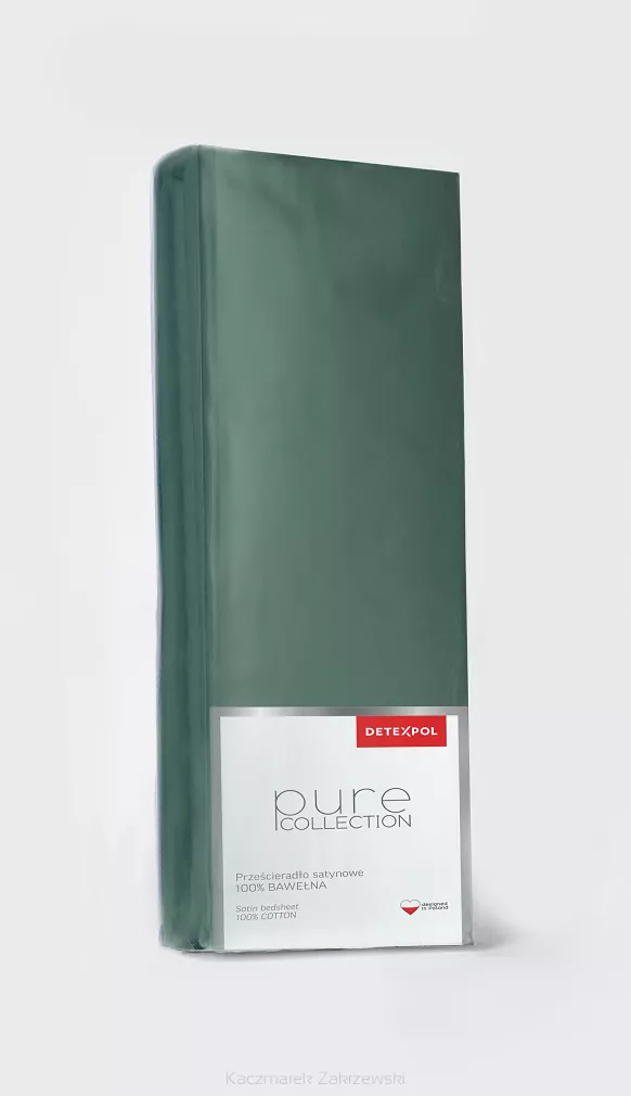 Prześcieradło Satyna Pure Oliwkowe 120X200 Zg
