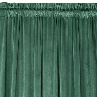 Zasłona gotowa na taśmie ROSA 140x270 Eurofirany ciemnozielona