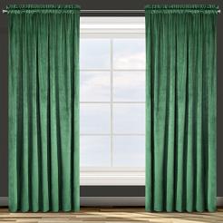 Zasłona gotowa na taśmie ROSA 140x270 Eurofirany ciemnozielona