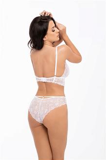 Figi damskie z wysokim stanem i koronką Babell kod 172 białe