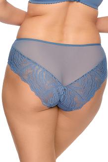 Figi damskie z koronką i tiulem Isla 1228 niebieskie