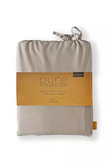 Pościel Bawełna Taupe Pure /140/ Z Ozdobnymi Guzikami