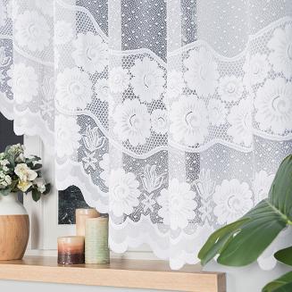 Firanka żakardowa gotowa na żabki OKSANA 300x160 biała