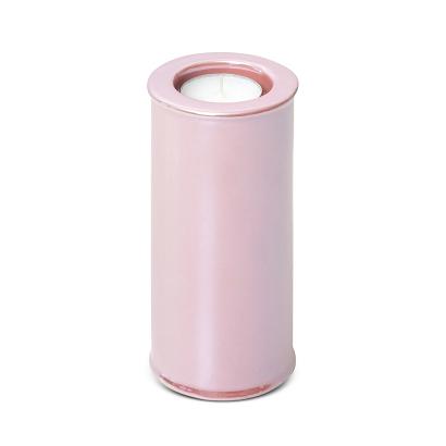 Świecznik dekoracyjny SIMONA1 7x15 Eurofirany różowy w kształcie walca