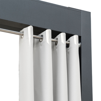 Zasłona gotowa na przelotkach GARDENIA 140x180 wodoodporna ogrodowa biała