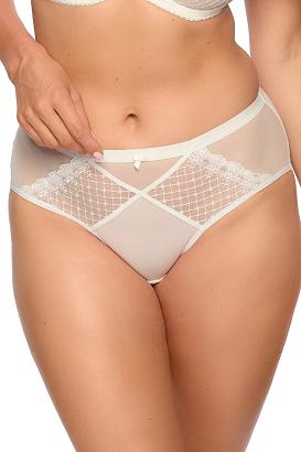 Figi damskie z haftem Marisa 029 ecru