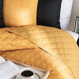 Narzuta dekoracyjna JODEŁKA 220x240 pikowana musztardowa