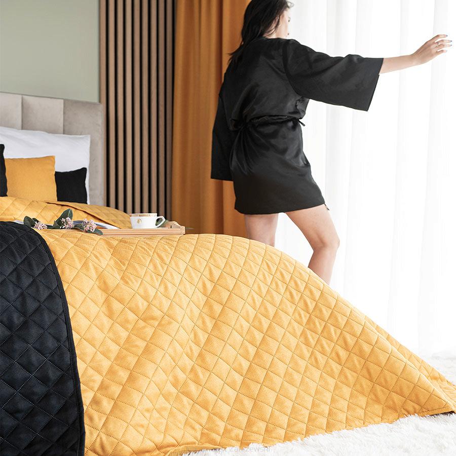 Narzuta dekoracyjna JODEŁKA 220x240 pikowana musztardowa