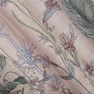 Zasłona gotowa na przelotkach ELMA 140x250 Eurofirany beżowy/wielokolorowy