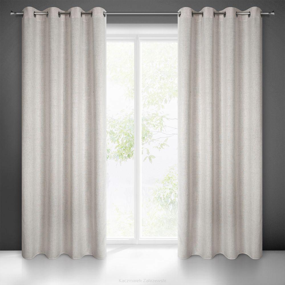 Zasłona gotowa na przelotkach LINDA 140x250 Eurofirany beżowy