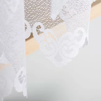 Firanka żakardowa gotowa na żabki NADIA 400x160 biała