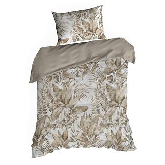 Pościel satynowa SPRING 160x200 Eurofirany ciemnobeżowy