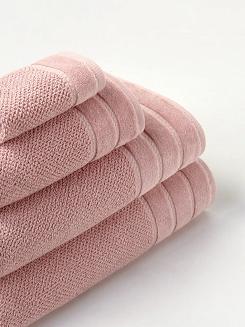 Ręcznik bawełniany o ryżowej strukturze Loren 30x30 pudrowy