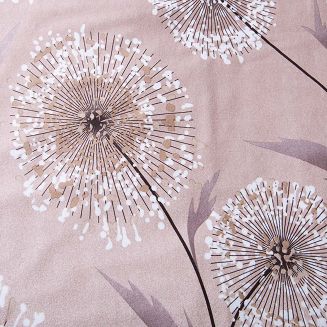 Pościel flanelowa FLANELOVE 220x200 delikatne dmuchawce na beżowym tle