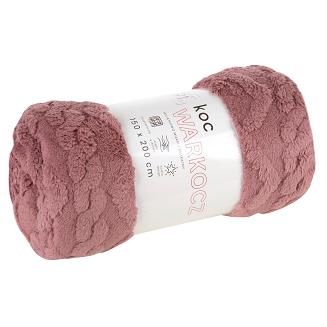 Koc narzuta WARKOCZ 200x220 Design91 pudrowy róż