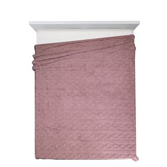 Koc narzuta WARKOCZ 200x220 Design91 pudrowy róż