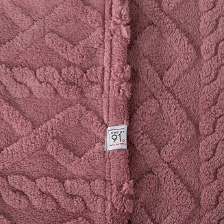 Koc narzuta WARKOCZ 200x220 Design91 pudrowy róż