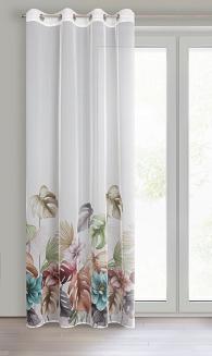 Zasłona gotowa na przelotkach NIKOLA 140x250 Eurofirany biały