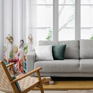 Zasłona gotowa na przelotkach NIKOLA 140x250 Eurofirany biały