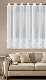 Firana gotowa na przelotkach ARABELLA 400x160 Eurofirany biały