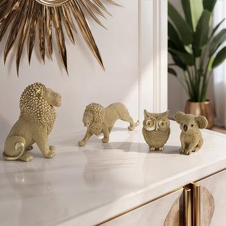 Figurka dekoracyjna ELDO 15X9X18 Eurofirany złoty lew