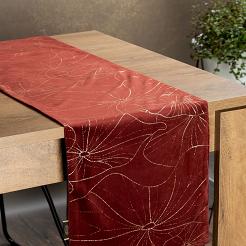 Obrus dekoracyjny BLINK 35x220 Eurofirany ceglany/szampański