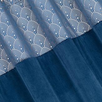 Zasłona gotowa na przelotkach AGNES 140x250 Design91 granatowy/złoty