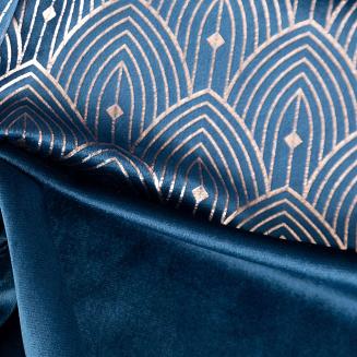 Zasłona gotowa na przelotkach AGNES 140x250 Design91 granatowy/złoty