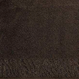 Ręcznik bawełniany z bordiurą przetykaną błyszczącą nicią MARGO 70x140 Eurofirany brązowy