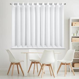 Firana gotowa na przelotkach DEBRA 400x160 Eurofirany biały