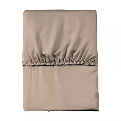 Prześcieradło mikrosatynowe z gumką 120X200 Poly taupe