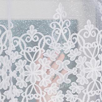 Firanka żakardowa gotowa na żabki ŻANETA 300x80 biała