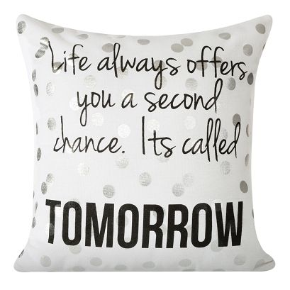 Poszewka dekoracyjna ESSIE 40x40 Eurofirany biała srebrna