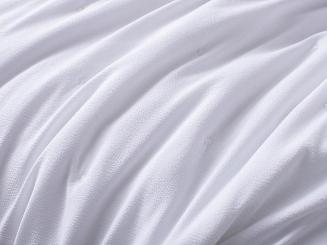 Poszewka fakturowana struktura do narzuty Dotta 45x45 biała z haftem kropek