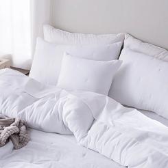 Poszewka fakturowana struktura do narzuty Dotta 45x45 biała z haftem kropek