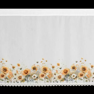Firana gotowa na taśmie SUNFLOWER 150x70 Eurofirany biały