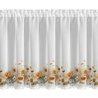 Firana gotowa na taśmie SUNFLOWER 150x70 Eurofirany biały