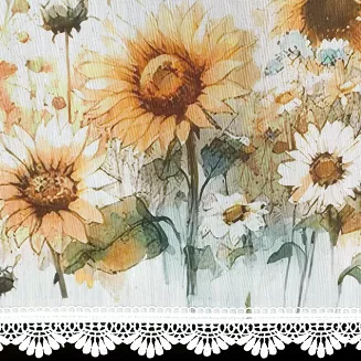 Firana gotowa na taśmie SUNFLOWER 150x70 Eurofirany biały
