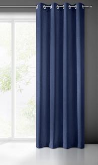 Zasłona gotowa na przelotkach RITA 140x250 Eurofirany granatowy