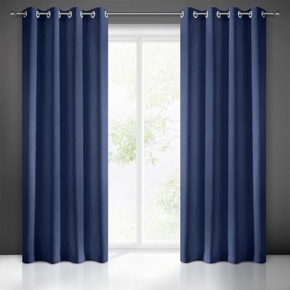 Zasłona gotowa na przelotkach RITA 140x250 Eurofirany granatowa