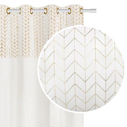 Zasłona gotowa na przelotkach NORD 140x250 welurowa półzaciemniająca biała