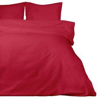 Pościel satyna bawełniana 160x200 jednobarwna koralowa