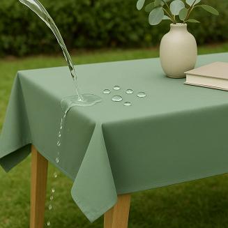 Obrus plamoodporny GAIA 140x280 ogrodowy wodoodporny szałwiowy