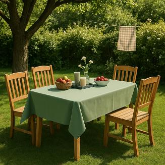 Obrus plamoodporny GAIA 140x280 ogrodowy wodoodporny szałwiowy