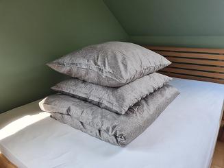 Pościel satynowa 160x200 beżowa czarna ornamenty paisley