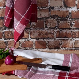 Komplet ścierek kuchennych 2 szt. MONA 50x70 Eurofirany bordowy