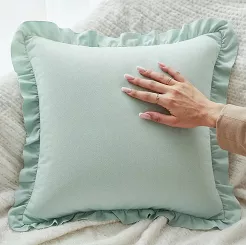 Poszewka do pościeli z falbanką RUFFY PREMIUM 70x80 szałwiowa