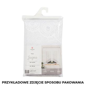 Firanka żakardowa gotowa na żabki ESMERALDA 310x160 biała