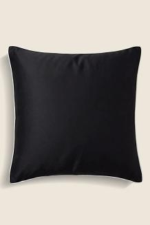 Poszewka bambusowa 40x40 czarna z białą bizą